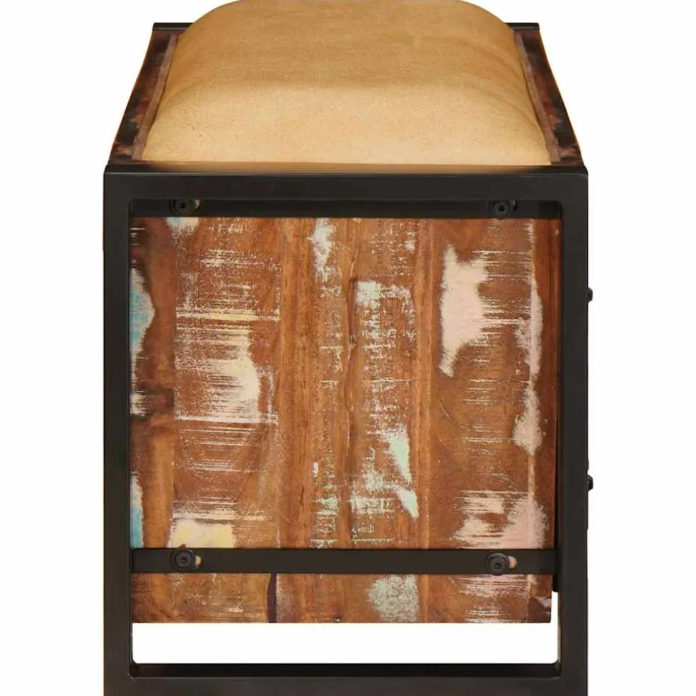 vidaXL Opslagbank Multikleur 80 x 35 x 40 cm Massief gerecycled hout