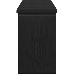vidaXL Opslagbank Zwart Eiken 102 x 32 x 50 cm Bewerkt hout
