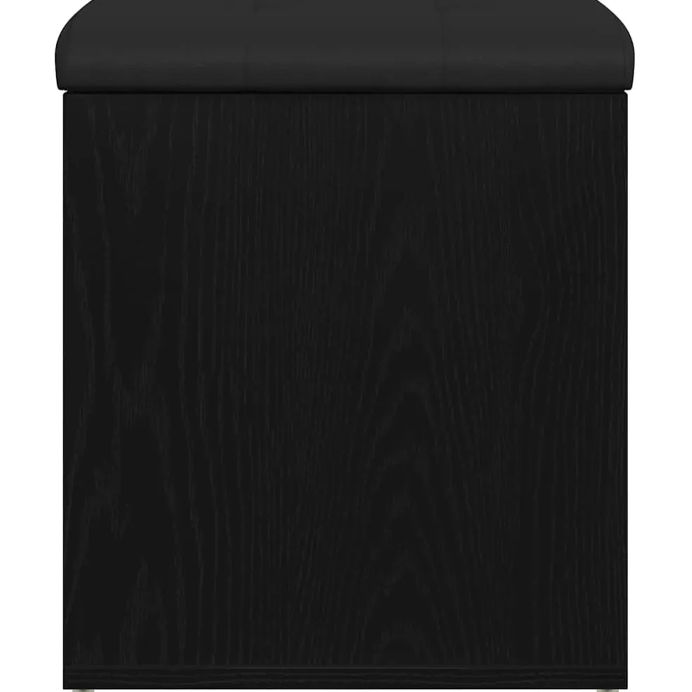 vidaXL Opslagbank Zwart Eiken 42 x 42 x 45 cm Bewerkt hout