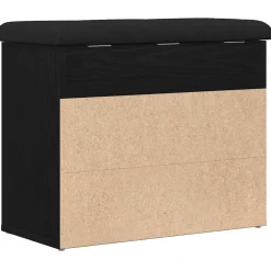 vidaXL Opslagbank Zwart Eiken 62 x 32 x 50 cm Bewerkt hout