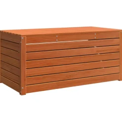 vidaXL Opslagdoos Bewerkt hout 101 x 50,5 x 46,5 cm Wasbruin
