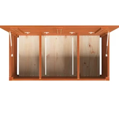 vidaXL Opslagdoos Bewerkt hout 101 x 50,5 x 46,5 cm Wasbruin