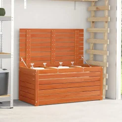 vidaXL Opslagdoos Bewerkt hout 101 x 50,5 x 46,5 cm Wasbruin