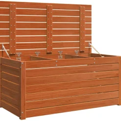 vidaXL Opslagdoos Bewerkt hout 101 x 50,5 x 46,5 cm Wasbruin