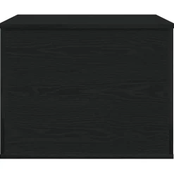vidaXL Opslagdoos Zwart eiken 60 x 42 x 46 cm Bewerkt hout