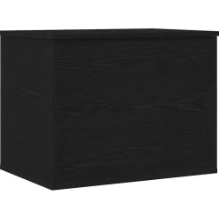 vidaXL Opslagdoos Zwart eiken 60 x 42 x 46 cm Bewerkt hout