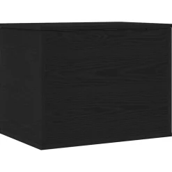 vidaXL Opslagdoos Zwart eiken 60 x 42 x 46 cm Bewerkt hout