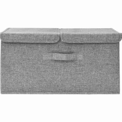 vidaXL Opslagdozen Nonwoven stof Grijs