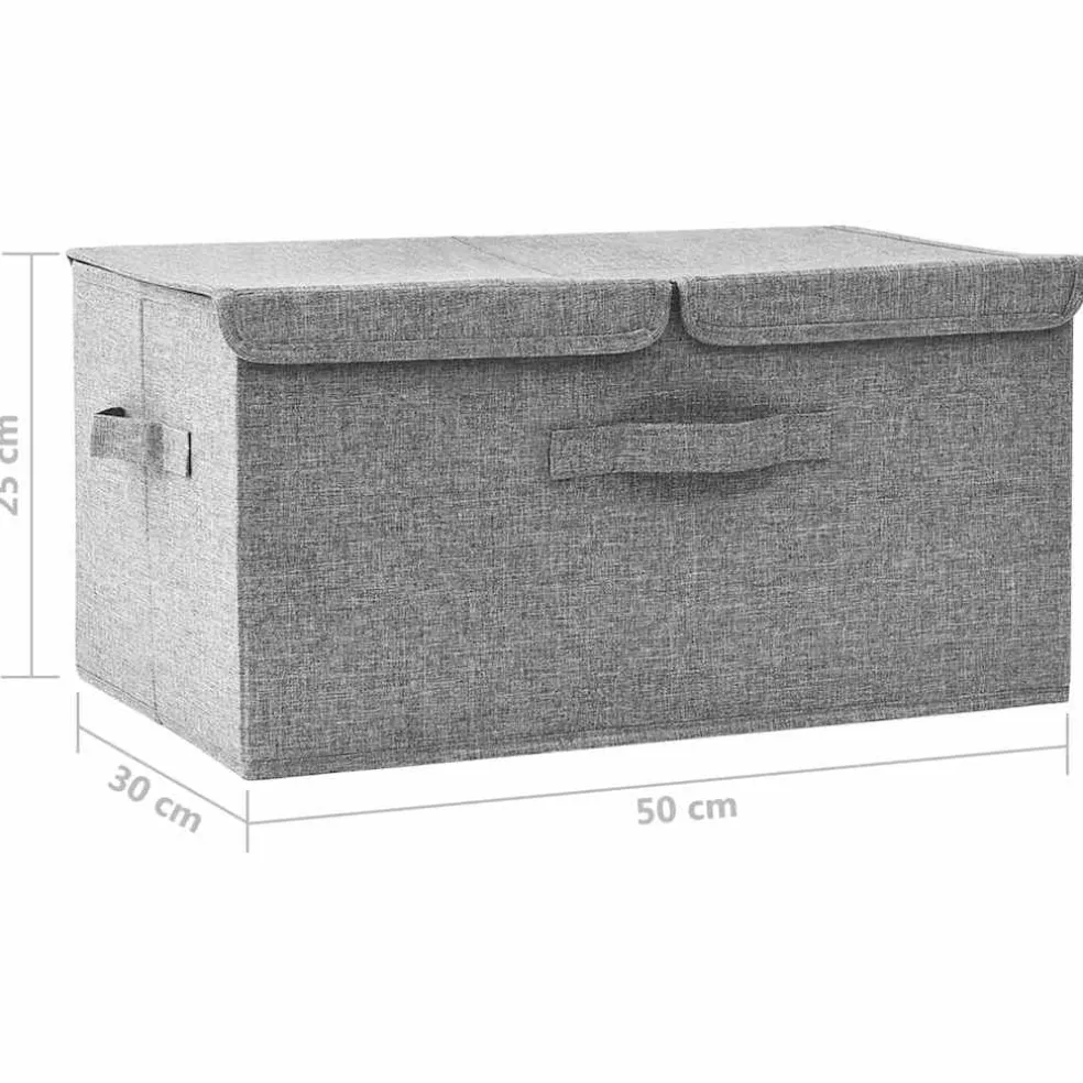 vidaXL Opslagdozen Nonwoven stof Grijs