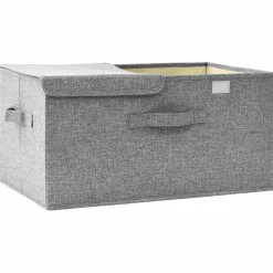 vidaXL Opslagdozen Nonwoven stof Grijs