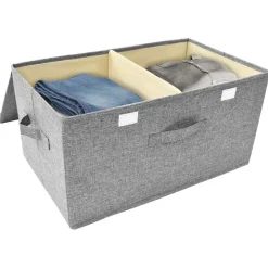 vidaXL Opslagdozen Nonwoven stof Grijs