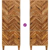 vidaXL Opslagkasten Bruin 40 x 33,5 x 110 cm Massief Mango Hout