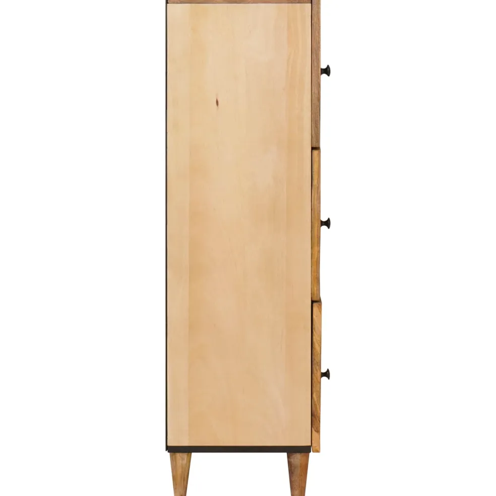 vidaXL Opslagkasten Bruin 40 x 33,5 x 110 cm Massief Mango Hout