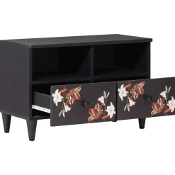vidaXL Opslagkasten Multikleur 70 x 33,5 x 46 cm Massief Mango Hout