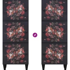 vidaXL Opslagkasten Multikleur 40 x 33,5 x 110 cm Massief Mango Hout