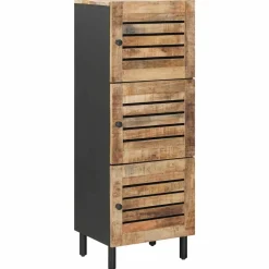vidaXL Opslagkasten Naturel 40 x 33 x 110 cm Massief Mango Hout