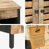 vidaXL Opslagkasten Naturel 60 x 33 x 75 cm Massief Mango Hout
