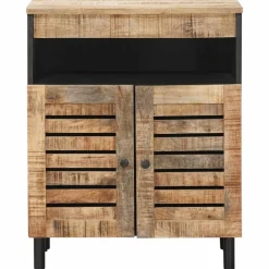 vidaXL Opslagkasten Naturel 60 x 33 x 75 cm Massief Mango Hout