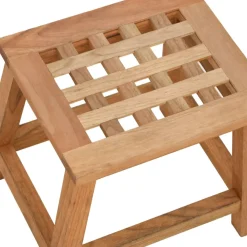 vidaXL Opstapkrukje 29x22,5x25,5 cm massief walnotenhout