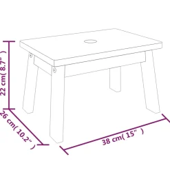 vidaXL Opstapkruk 38x26x22 cm massief acaciahout