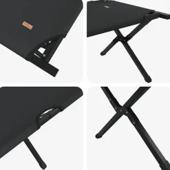 vidaXL Opvouwbaar Camping Bed Zwart 193 x 69 x 45 cm Oxford stof
