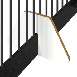 vidaXL Opvouwbaar hondenhek met standaards 2 st Zwart eiken 200,5 cm