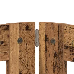 vidaXL Opvouwbaar hondenhek met standaards 2 st Oud hout 200,5 cm