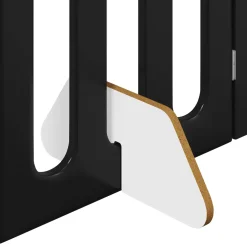 vidaXL Opvouwbaar huisdierhek 2 st Zwart eiken 100,5 x 38 x 70 cm