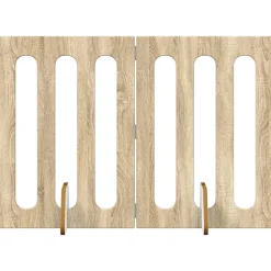 vidaXL Opvouwbaar huisdierhek 2 st Sonoma Eiken 100,5 x 38 x 70 cm