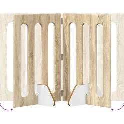 vidaXL Opvouwbaar huisdierhek 2 st Sonoma Eiken 100,5 x 38 x 70 cm