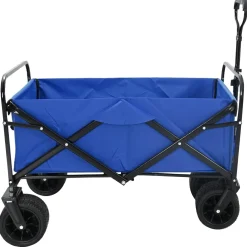 vidaXL Opvouwbare boodschappentrolley 89 x 63 x 96 cm Blauw 200 kg