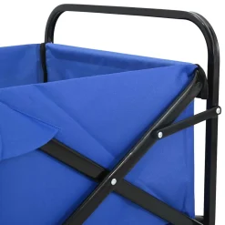 vidaXL Opvouwbare boodschappentrolley 89 x 63 x 96 cm Blauw 200 kg