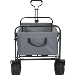 vidaXL Opvouwbare boodschappentrolley 89 x 63 x 96 cm Grijs 200 kg