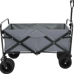 vidaXL Opvouwbare boodschappentrolley 89 x 63 x 96 cm Grijs 200 kg