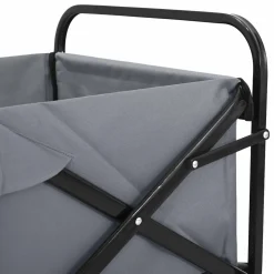 vidaXL Opvouwbare boodschappentrolley 89 x 63 x 96 cm Grijs 200 kg