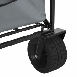 vidaXL Opvouwbare boodschappentrolley 89 x 63 x 96 cm Grijs 200 kg