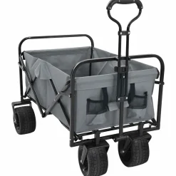 vidaXL Opvouwbare boodschappentrolley 89 x 63 x 96 cm Grijs 200 kg