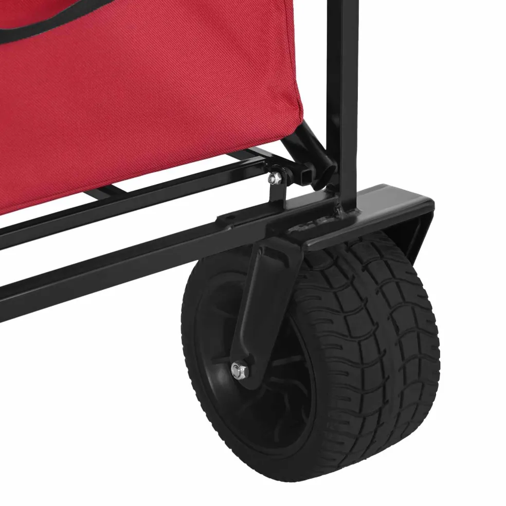 vidaXL Opvouwbare boodschappentrolley 89 x 63 x 96 cm Rood 200 kg