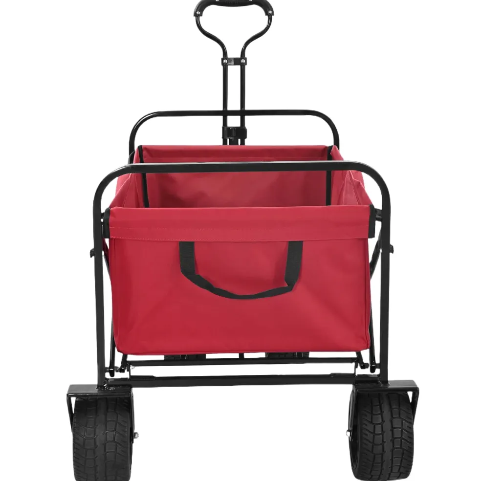 vidaXL Opvouwbare boodschappentrolley 89 x 63 x 96 cm Rood 200 kg