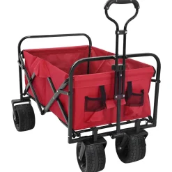 vidaXL Opvouwbare boodschappentrolley 89 x 63 x 96 cm Rood 200 kg