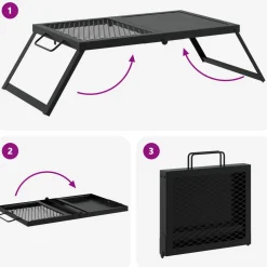 vidaXL Opvouwbare Camping Grill 31,5 x 26,5 x 4 cm Legeringen Staal