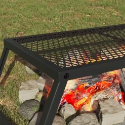 vidaXL Opvouwbare Camping Grill 58 x 31 x 2 cm Legeringen Staal Zwart