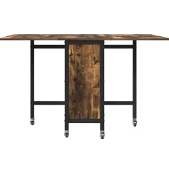 vidaXL Opvouwbare eettafel met wielen 130 x 80 x 76,5 cm staal PB