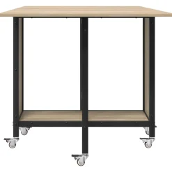 vidaXL Opvouwbare eettafel met wielen 130 x 80 x 76,5 cm staal PB