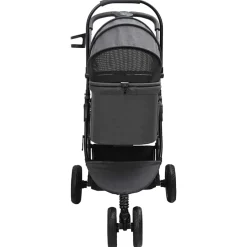 vidaXL Opvouwbare Huisdierenwagen Zwart 78 x 54 x 101 cm Polyester