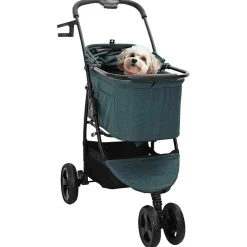 vidaXL Opvouwbare Huisdierenwagen Groen 78 x 54 x 101 cm Polyester