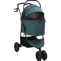 vidaXL Opvouwbare Huisdierenwagen Groen 78 x 54 x 101 cm Polyester