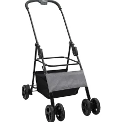 vidaXL Opvouwbare Huisdierenwagen Grijs 81 x 47 x 99 cm Polyester
