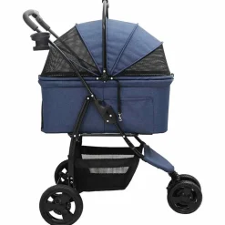 vidaXL Opvouwbare Huisdierenwagen Blauw 78 x 54 x 101 cm Polyester