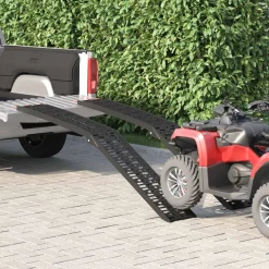 vidaXL Opvouwbare motoroprijplaat 340 kg per oprijplaat 2 st Zwart